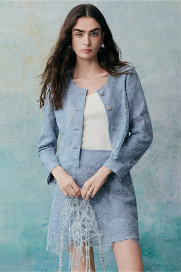 Baroque Lace Top, Skirt Set