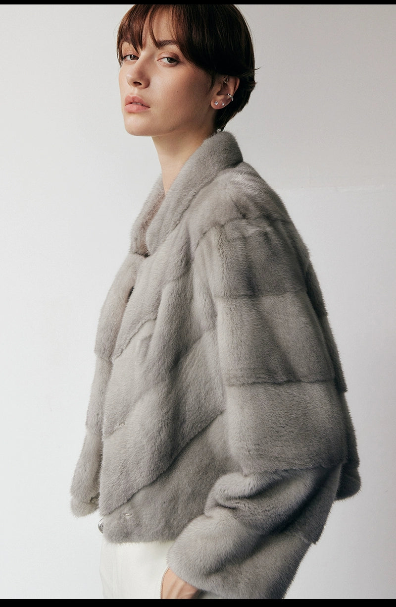 Velvet Mink Fur Coat