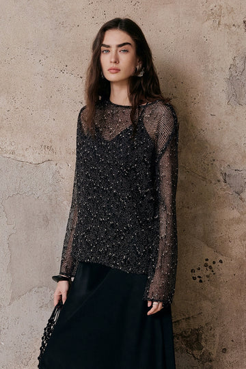 Hollow Long Sleeve Cover Up,Satin Dress