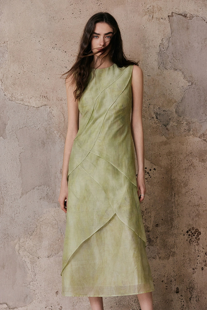 Layered Sleeveless Slim Dress